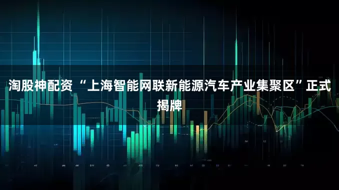 淘股神配资 “上海智能网联新能源汽车产业集聚区”正式揭牌